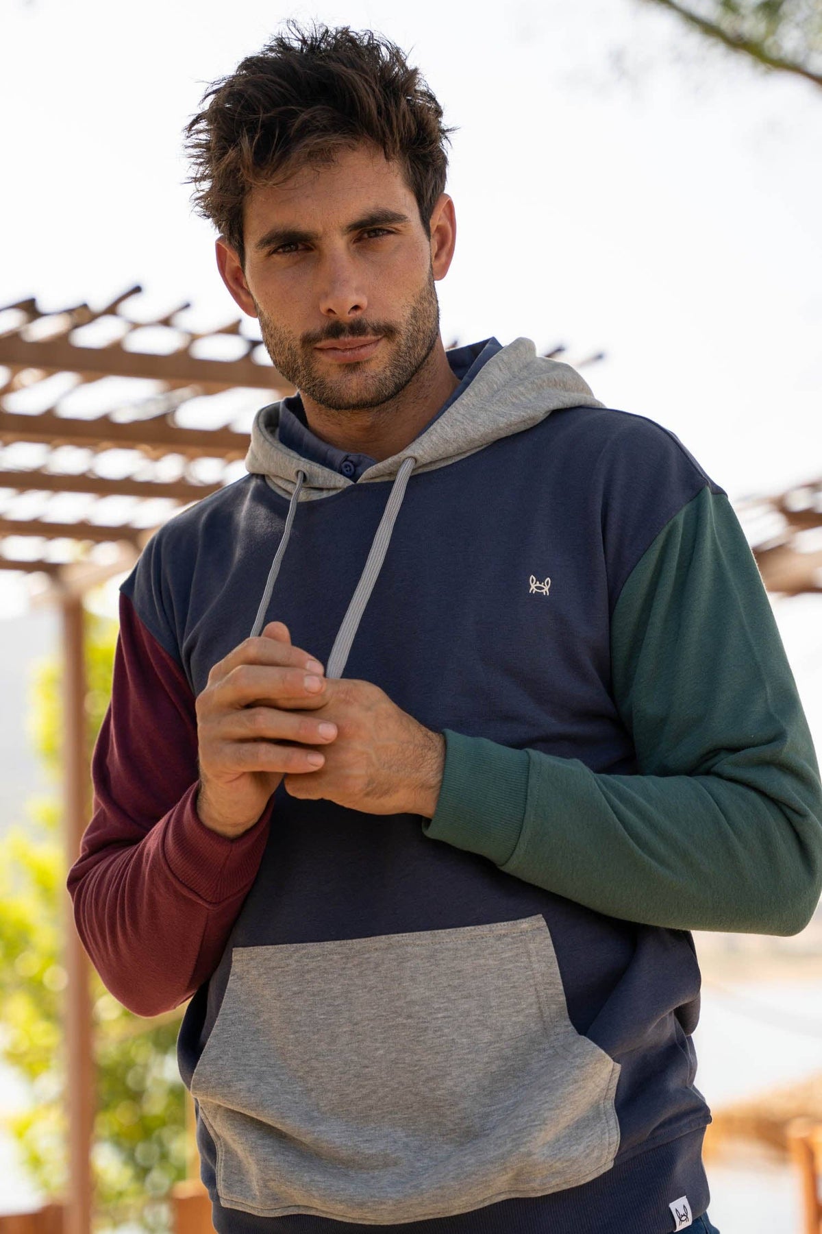 Sweat-shirt multicolore bleu marine | Bali: L
