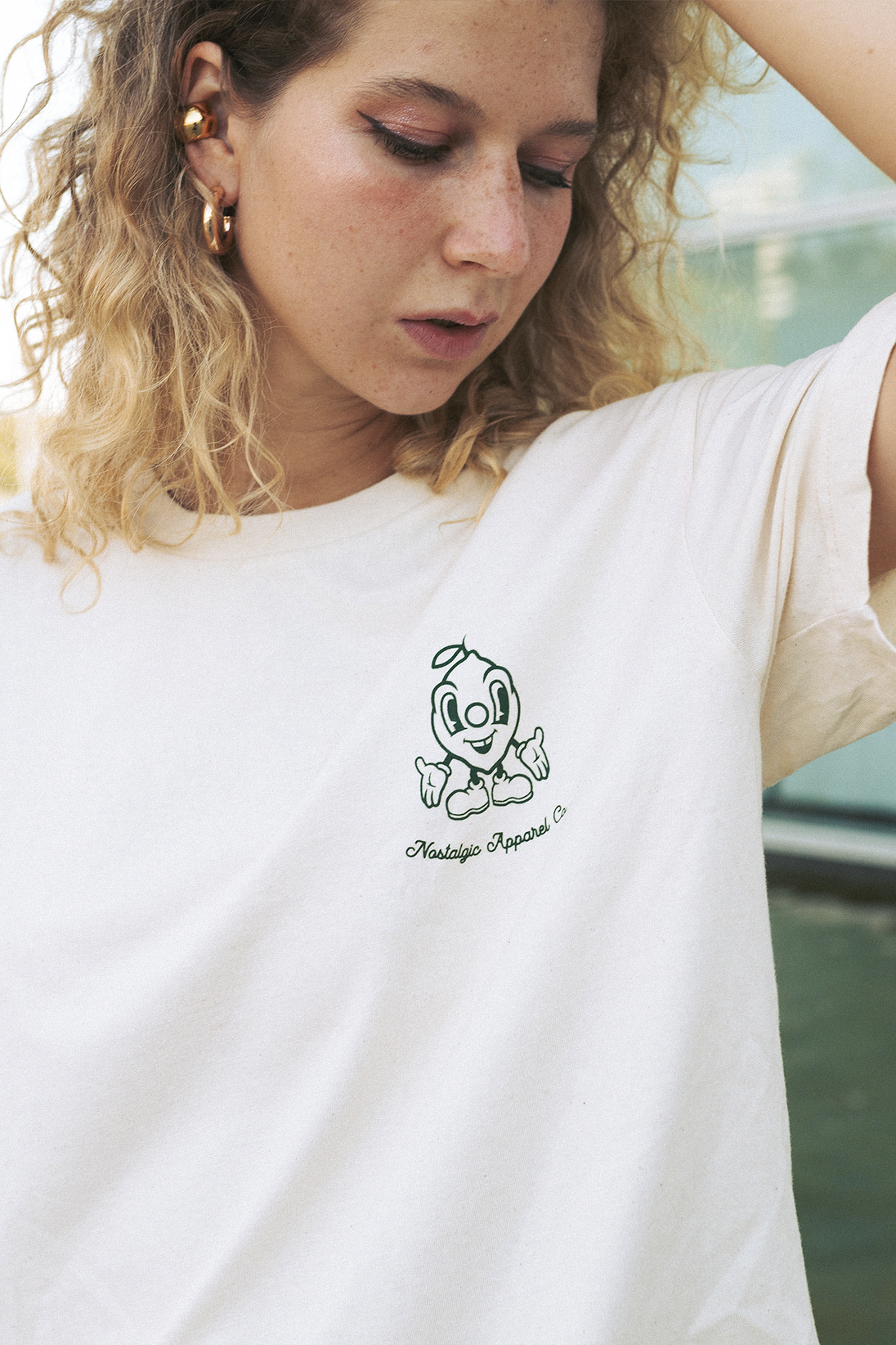 T-shirt naturel unisexe "Easy Peasy" : XL / Oversize