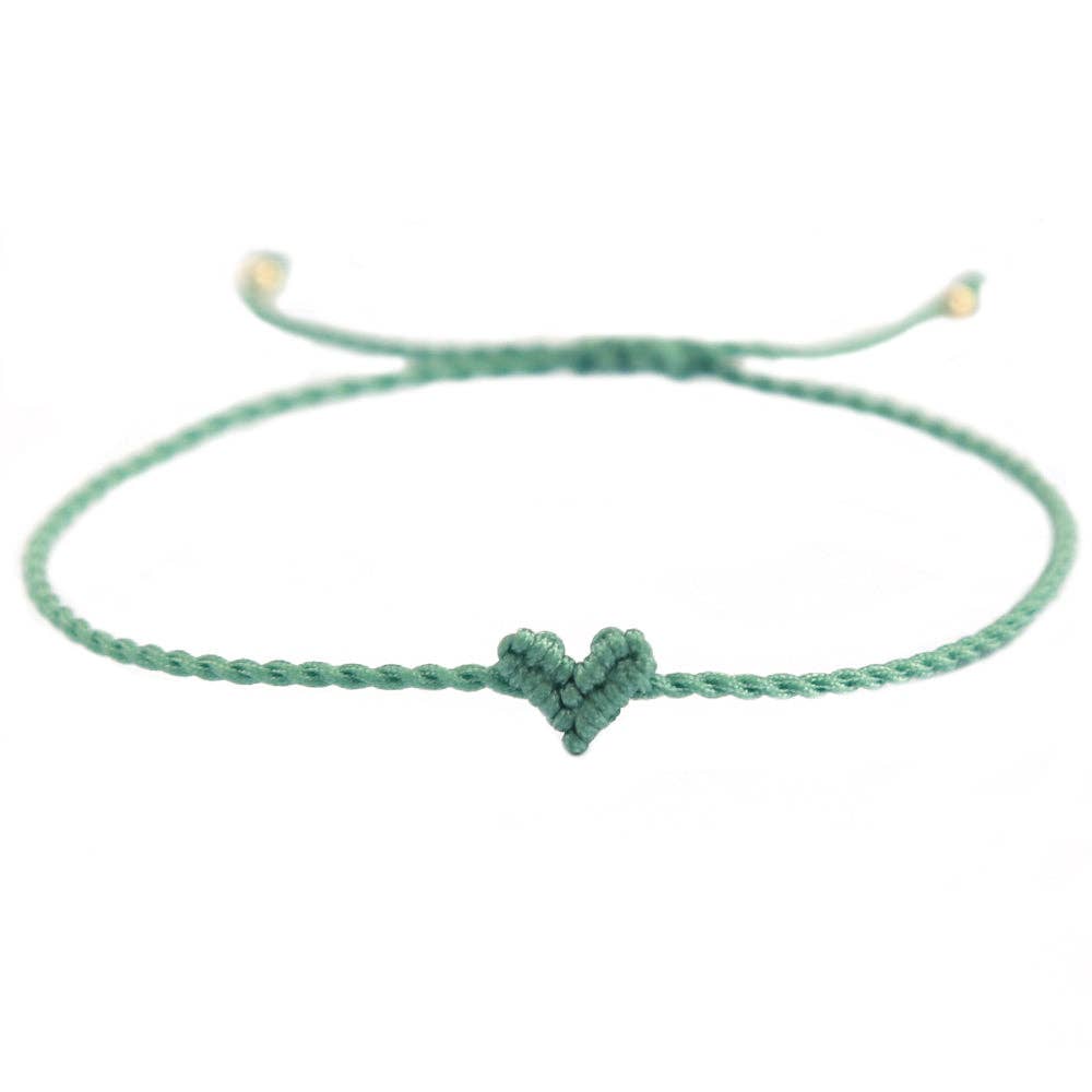 Bracelet vert mer Love Ibiza avec petit cœur