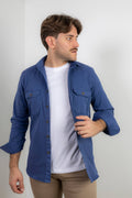 Veste en Coton Lavé Bleu Indigo | Cazorla: L (4)