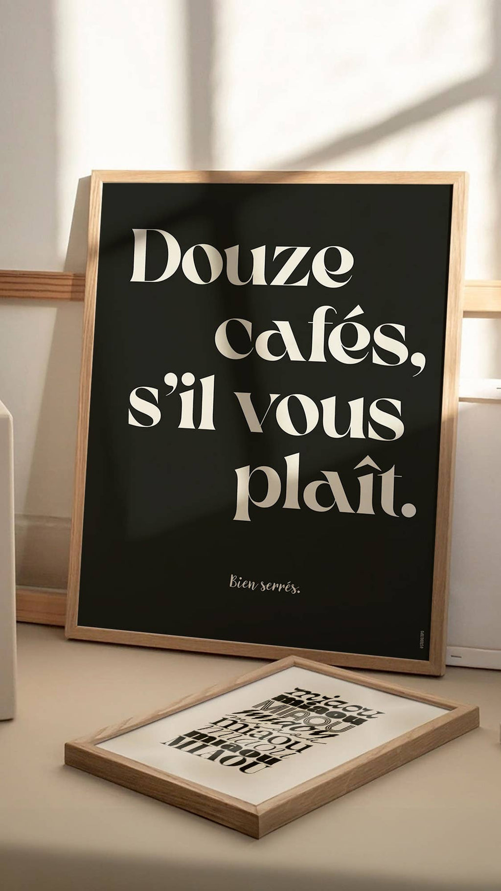 Affiche | Douze Cafés, S’il Vous Plaît | Poster Minimaliste: L - 30x40cm