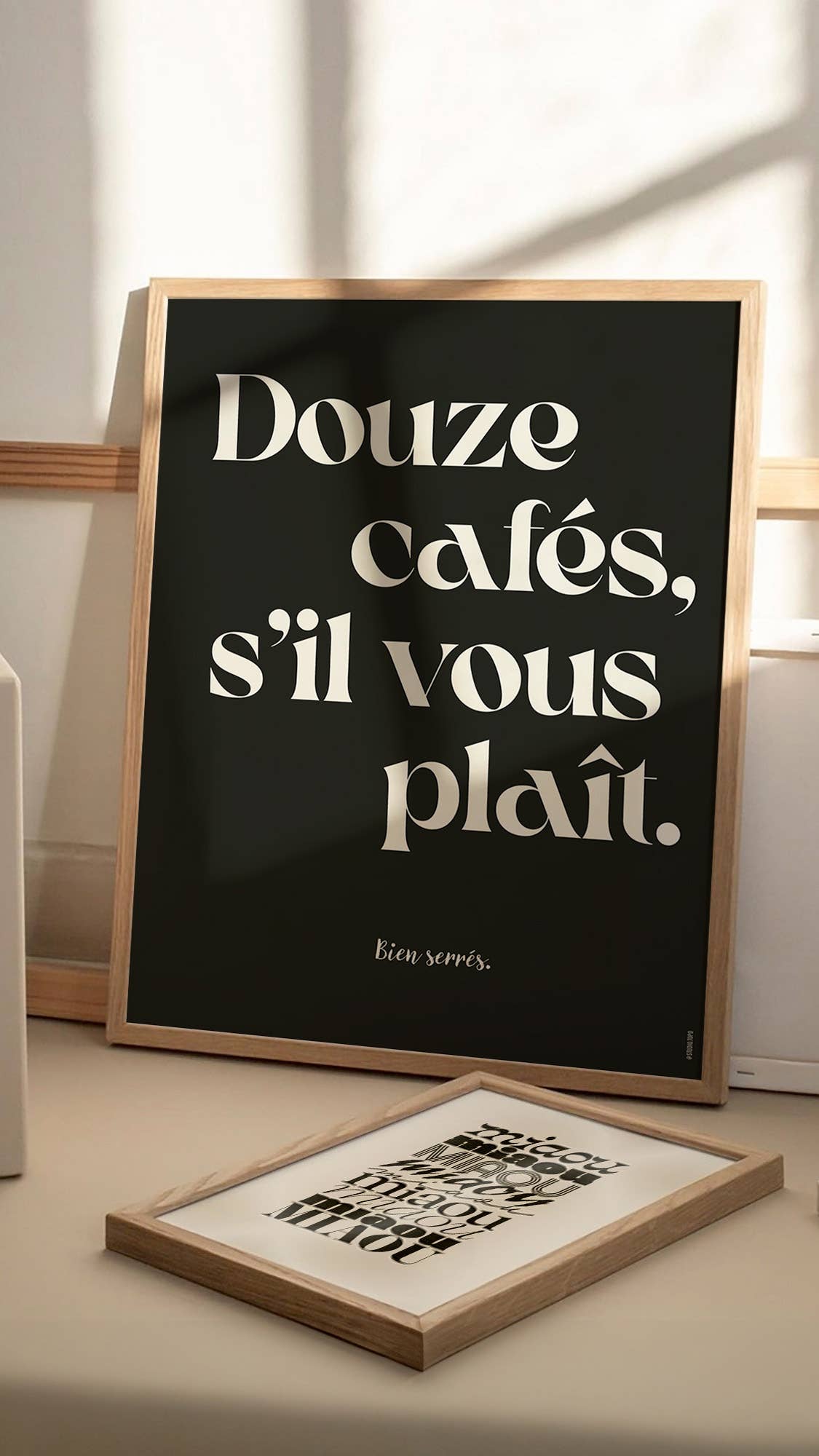 Affiche | Douze Cafés, S’il Vous Plaît | Poster Minimaliste: L - 30x40cm