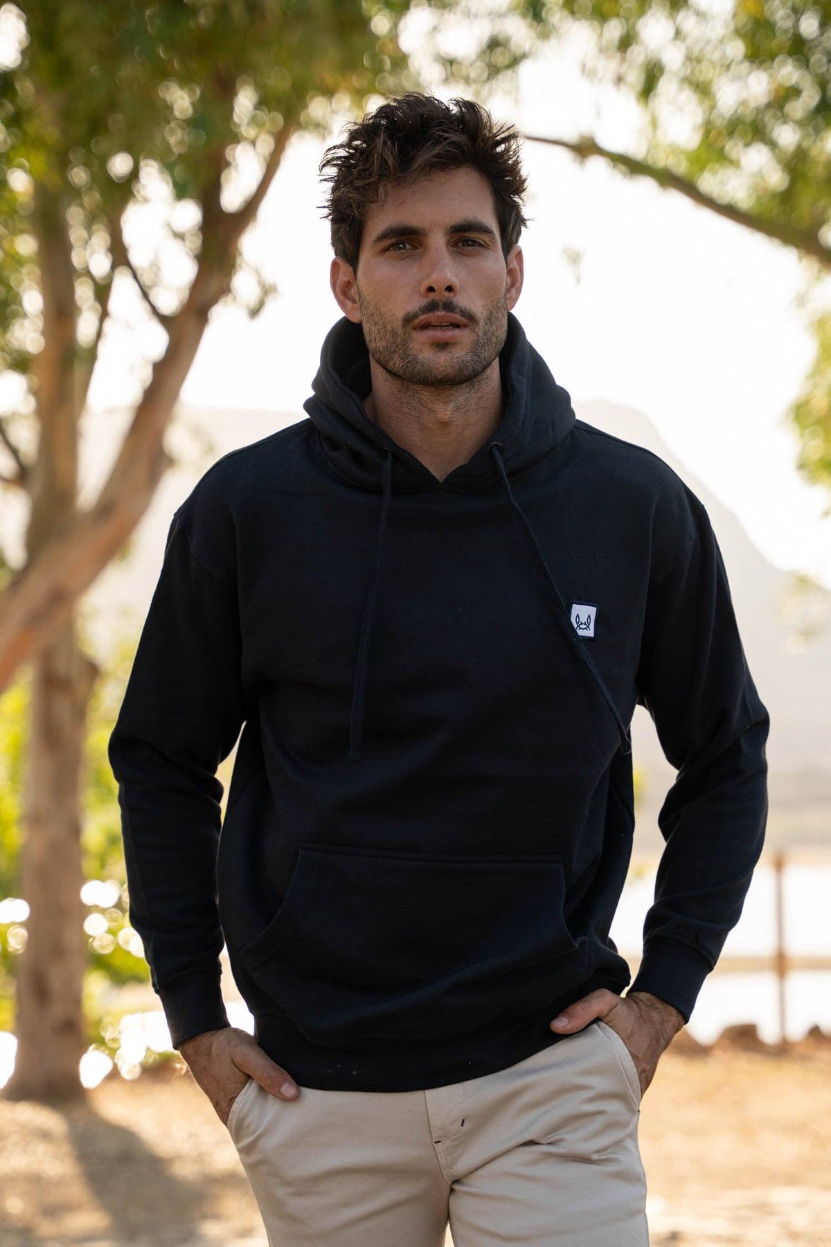 Sweat à Capuche Patch Marine: Marine / S