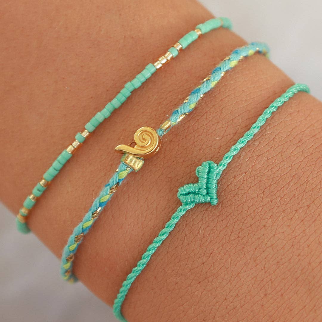 Bracelet turquoise Love Ibiza avec petit cœur