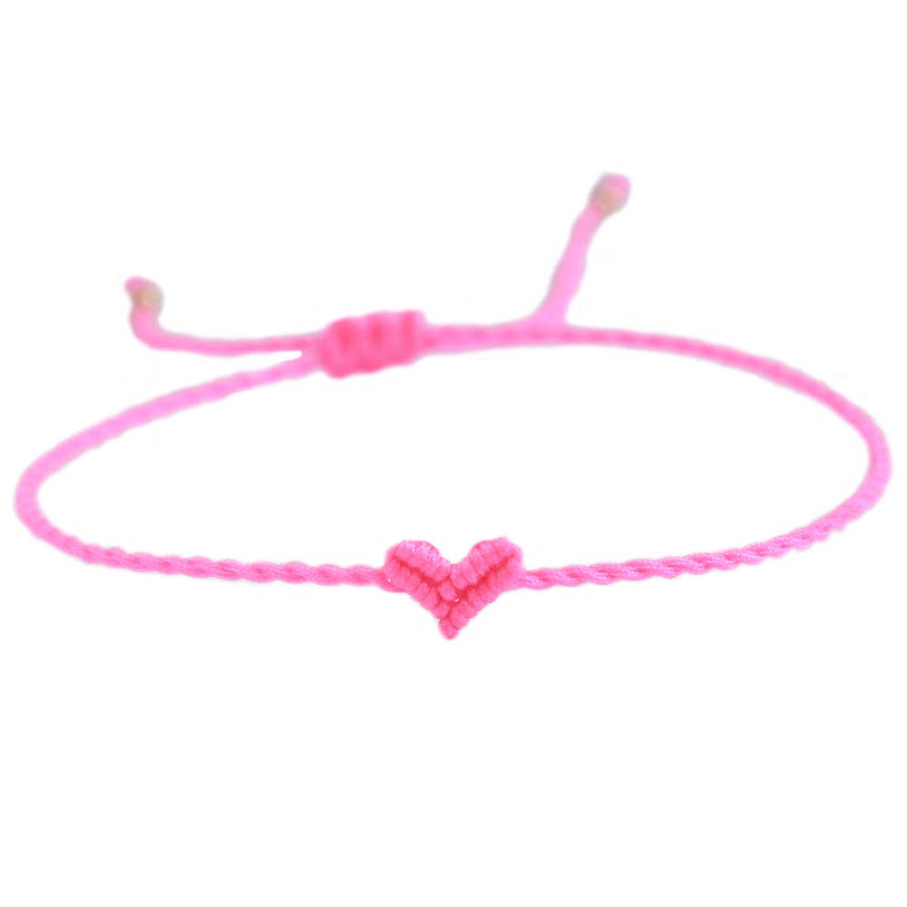 Bracelet rose Love Ibiza avec petit cœur