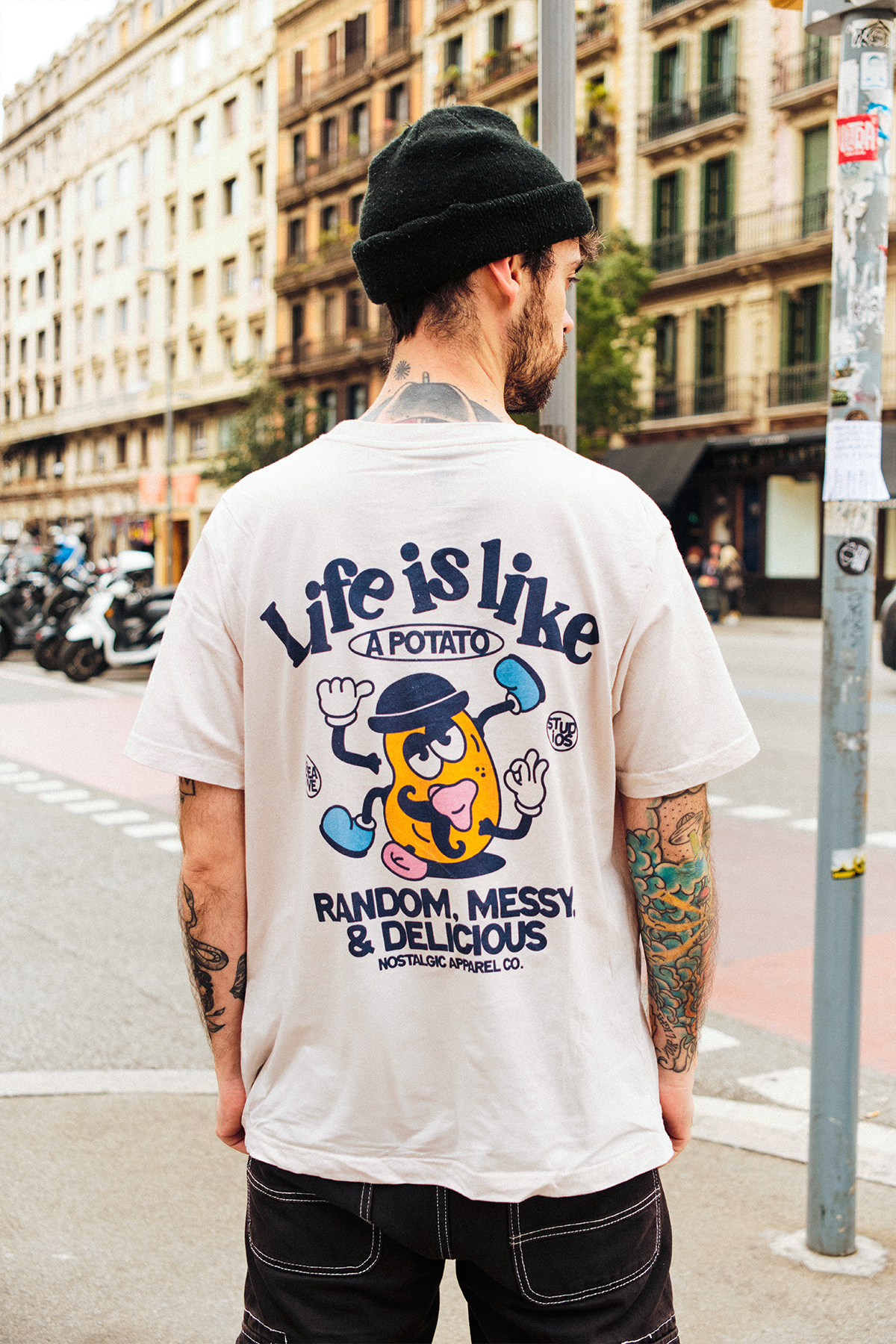 T-shirt naturel unisexe « Life is like a potato »: 2XL / Oversize