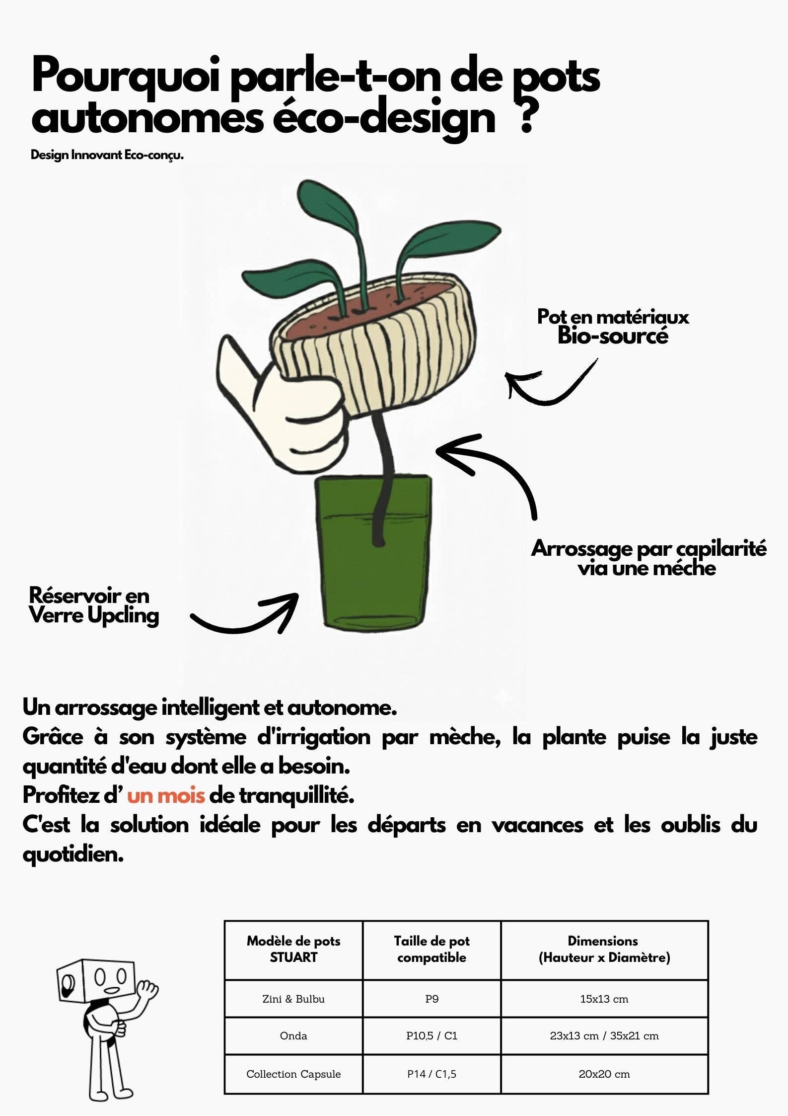 Pot de fleur autonome - Zini