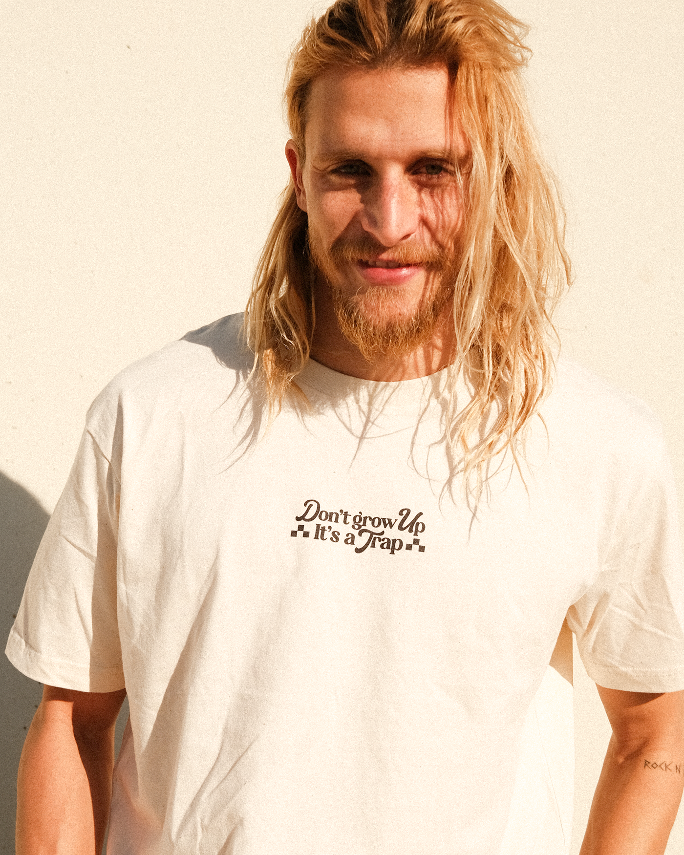 T-shirt naturel oversize « It's a Trap » | L / Oversize
