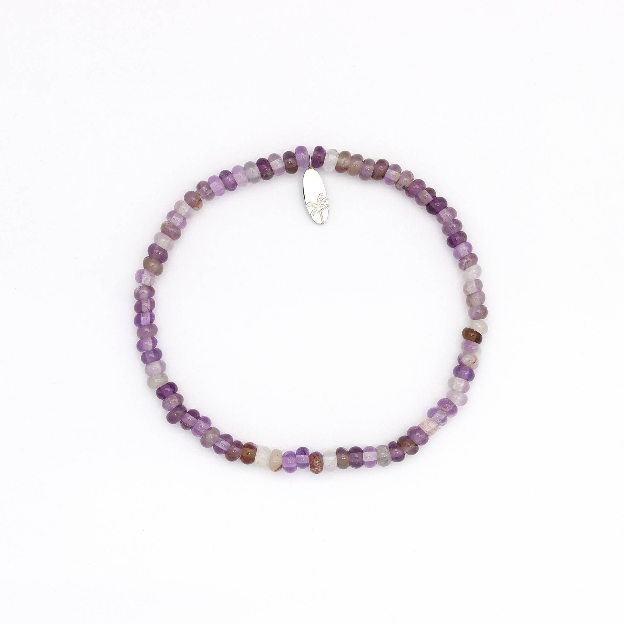 Bracelet élastiqué Pohaku en pierres précieuses: Amethyst