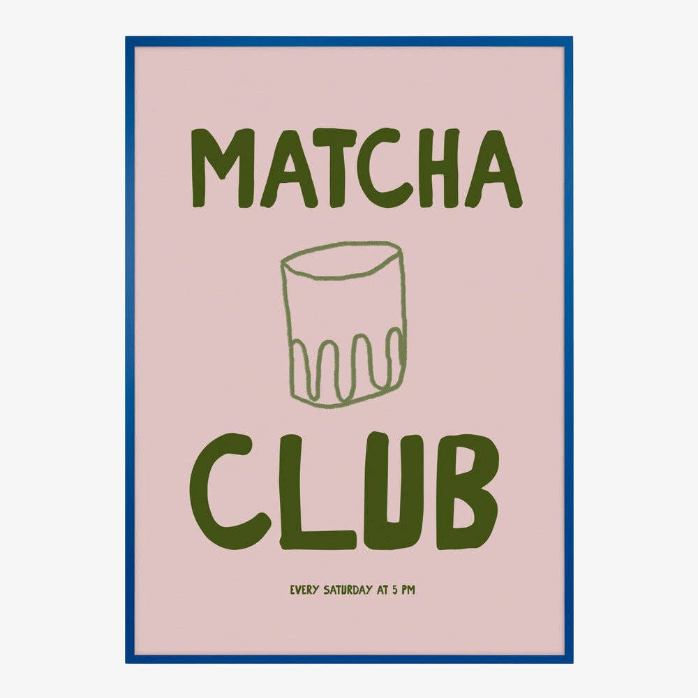Tirage d'art « Matcha Club » — Affiche typographique graphique: Pas de cadre / 30 x 40 cm