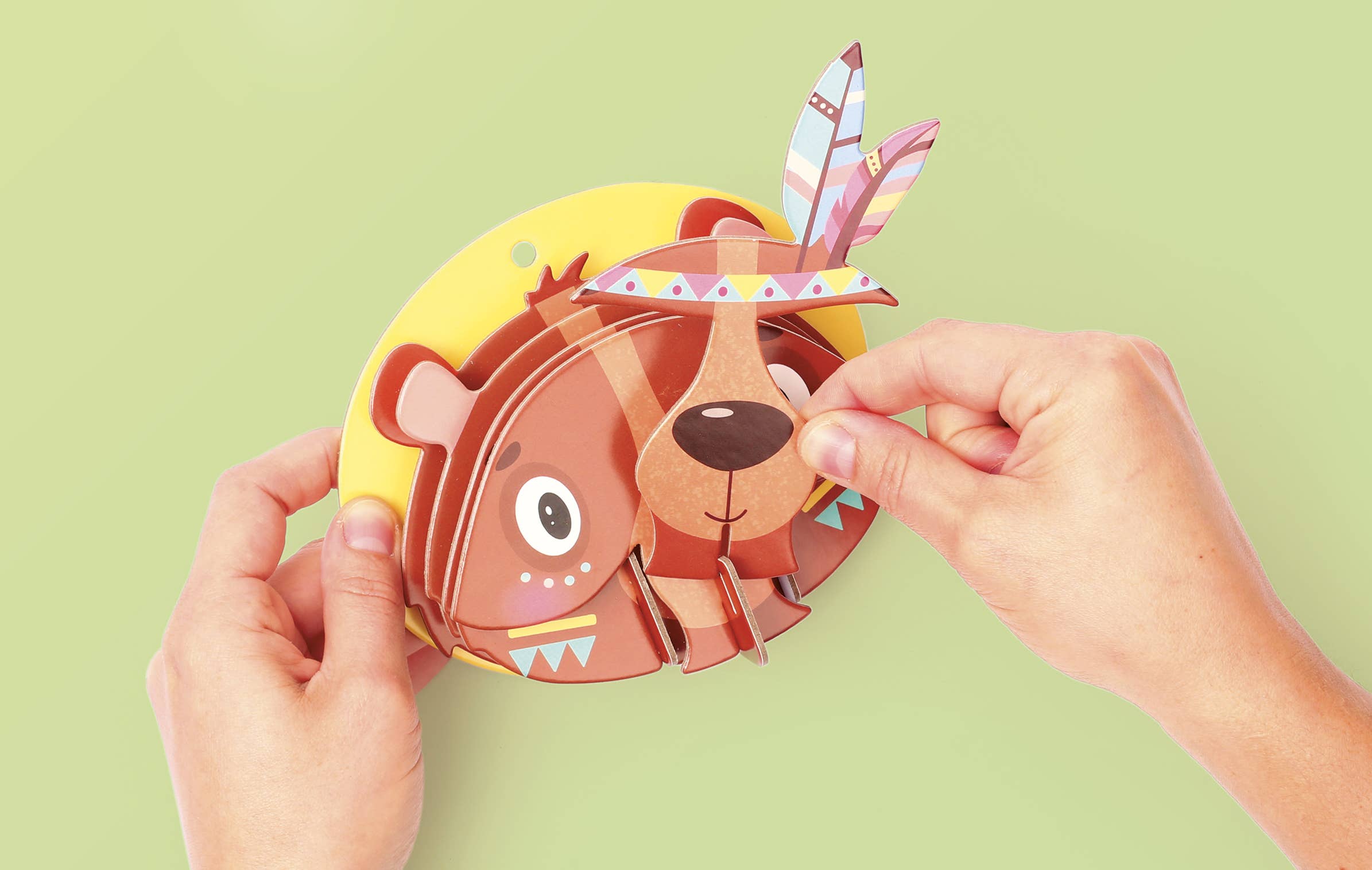 MAQUETTE A SUSPENDRE OURS 3D CARTON
