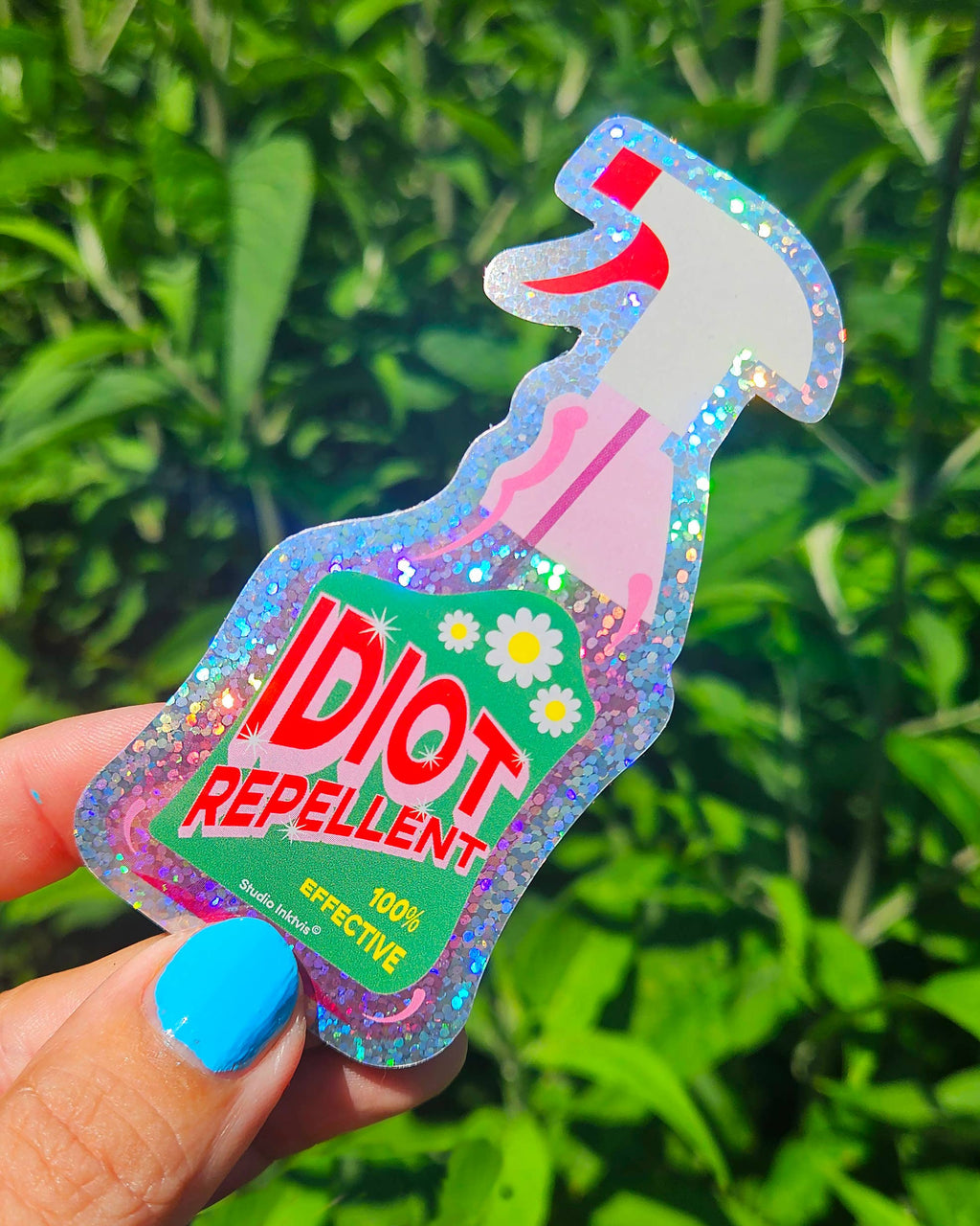 Autocollant pailleté Spray Répulsif à Idiots