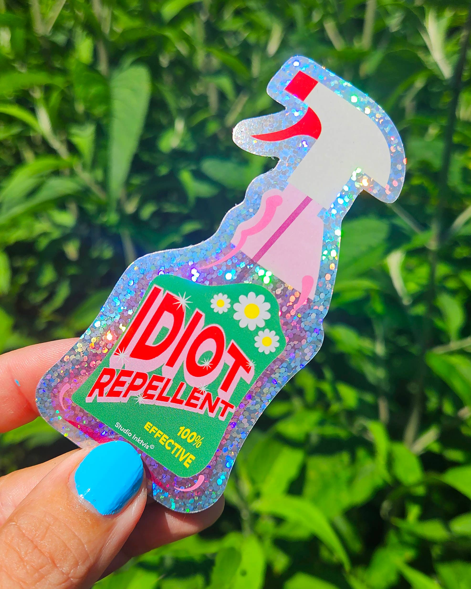 Autocollant pailleté Spray Répulsif à Idiots