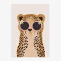 Affiche artistique de bébé guépard à la marguerite rose — décor fantaisiste pour chambre d'enfant: Pas de cadre / 30 x 40 cm
