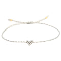 Bracelet de cheville love Ibiza cœur argent