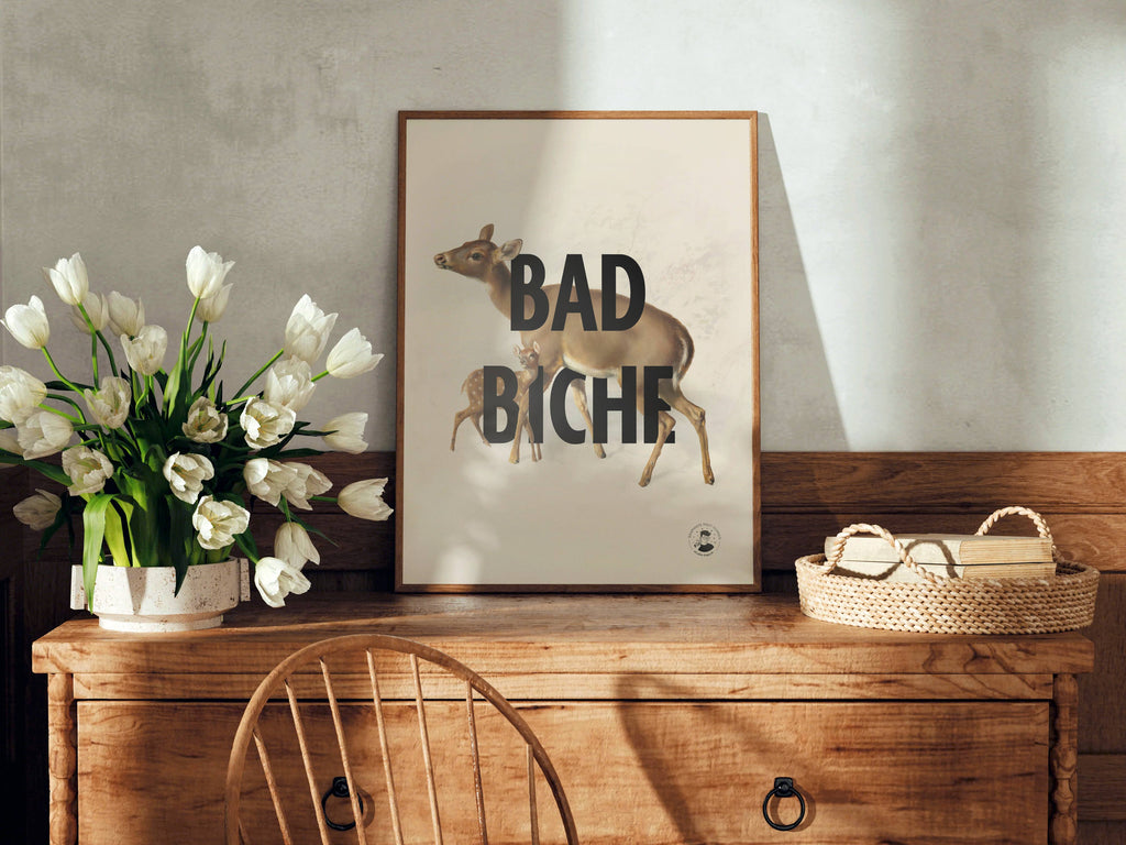 Affiche | Bad Biche | Poster Graphique Et Vintage: L - 30x40cm