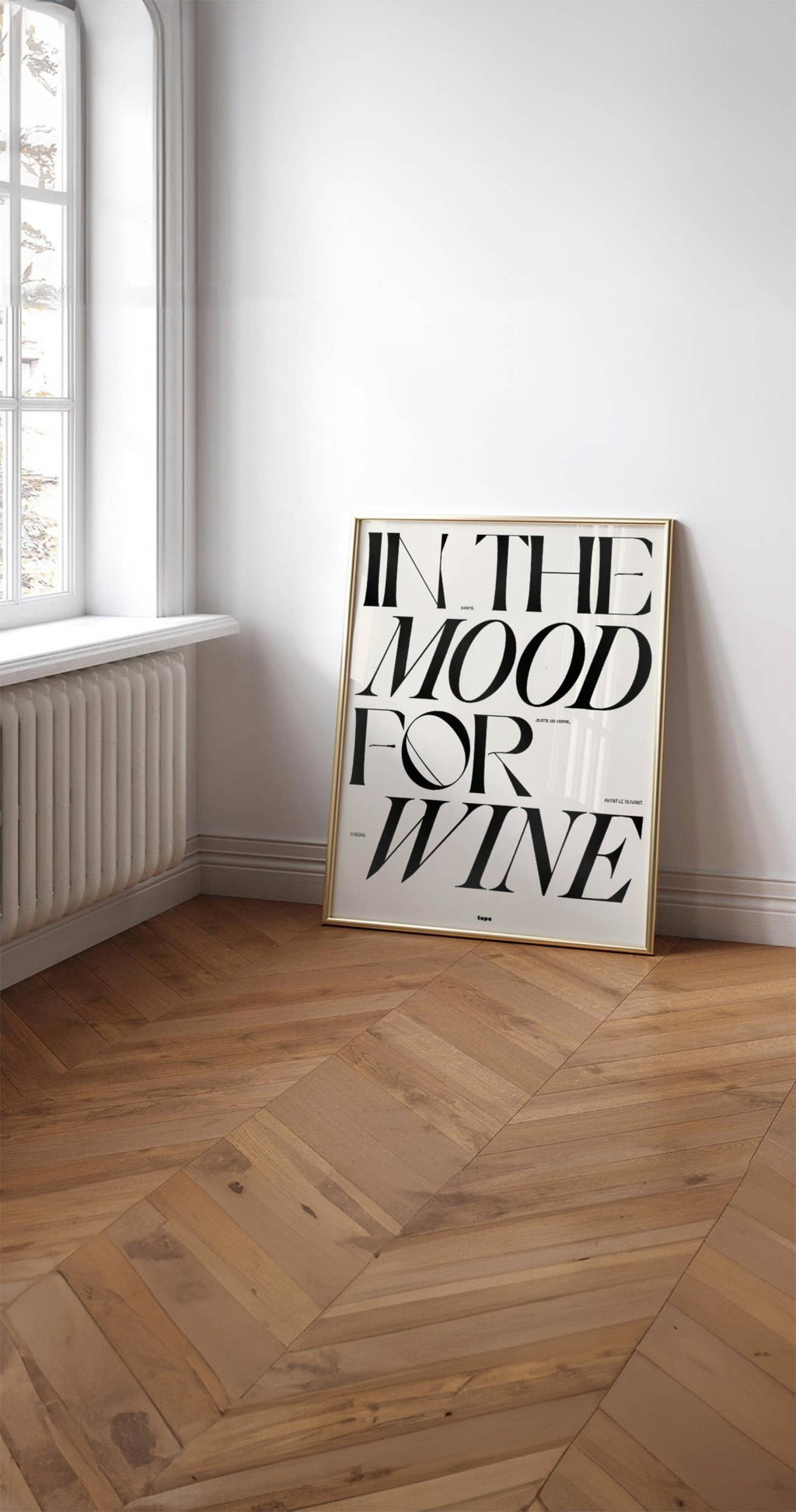 Affiche | In the mood for wine | Poster typographique: L - 30x40cm