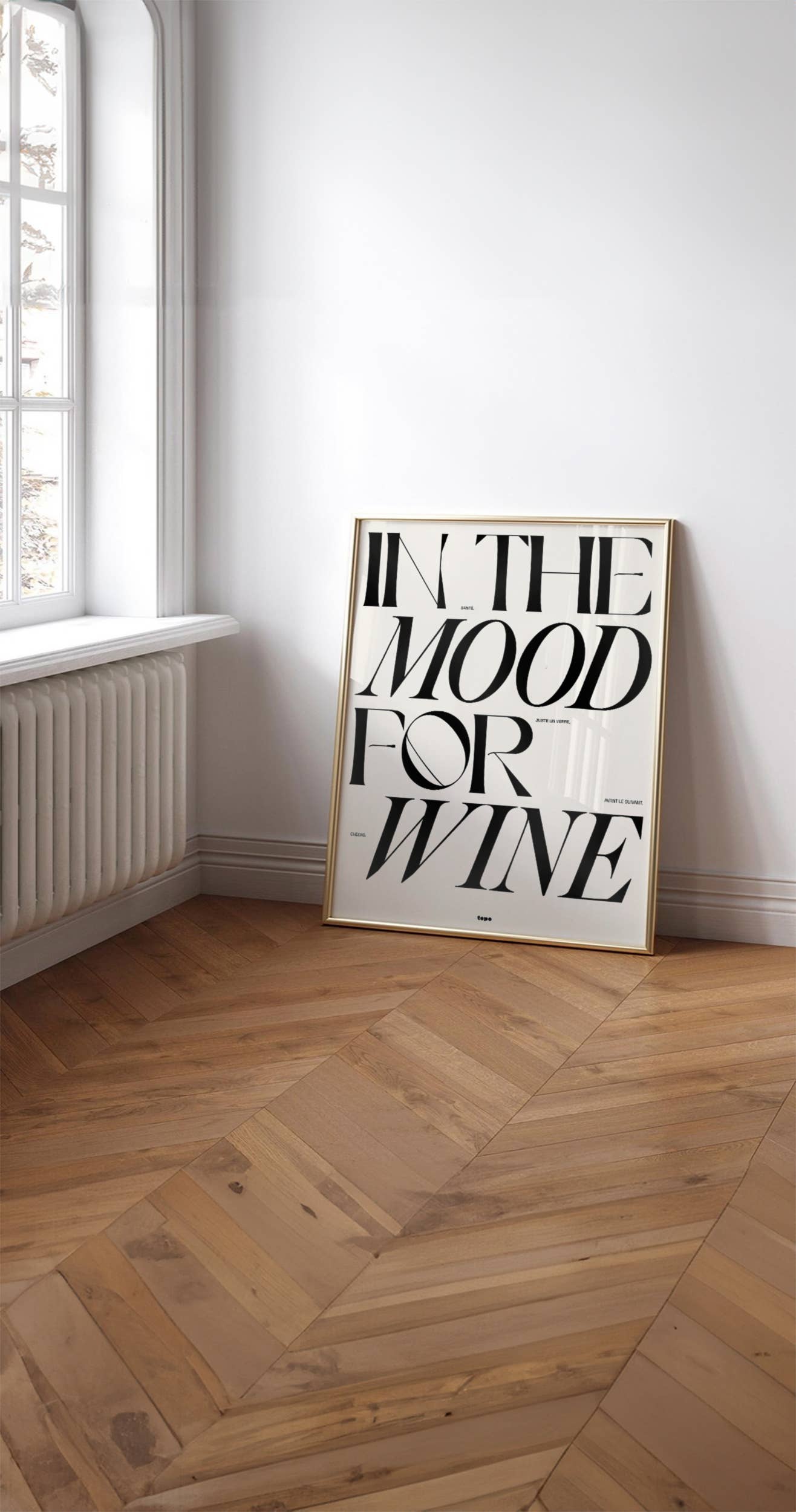 Affiche | In the mood for wine | Poster typographique: L - 30x40cm