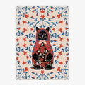 Affiche artistique — Portrait folklorique de chat en poupée russe — Décor folklorique naïf: Pas de cadre / 30 x 40 cm