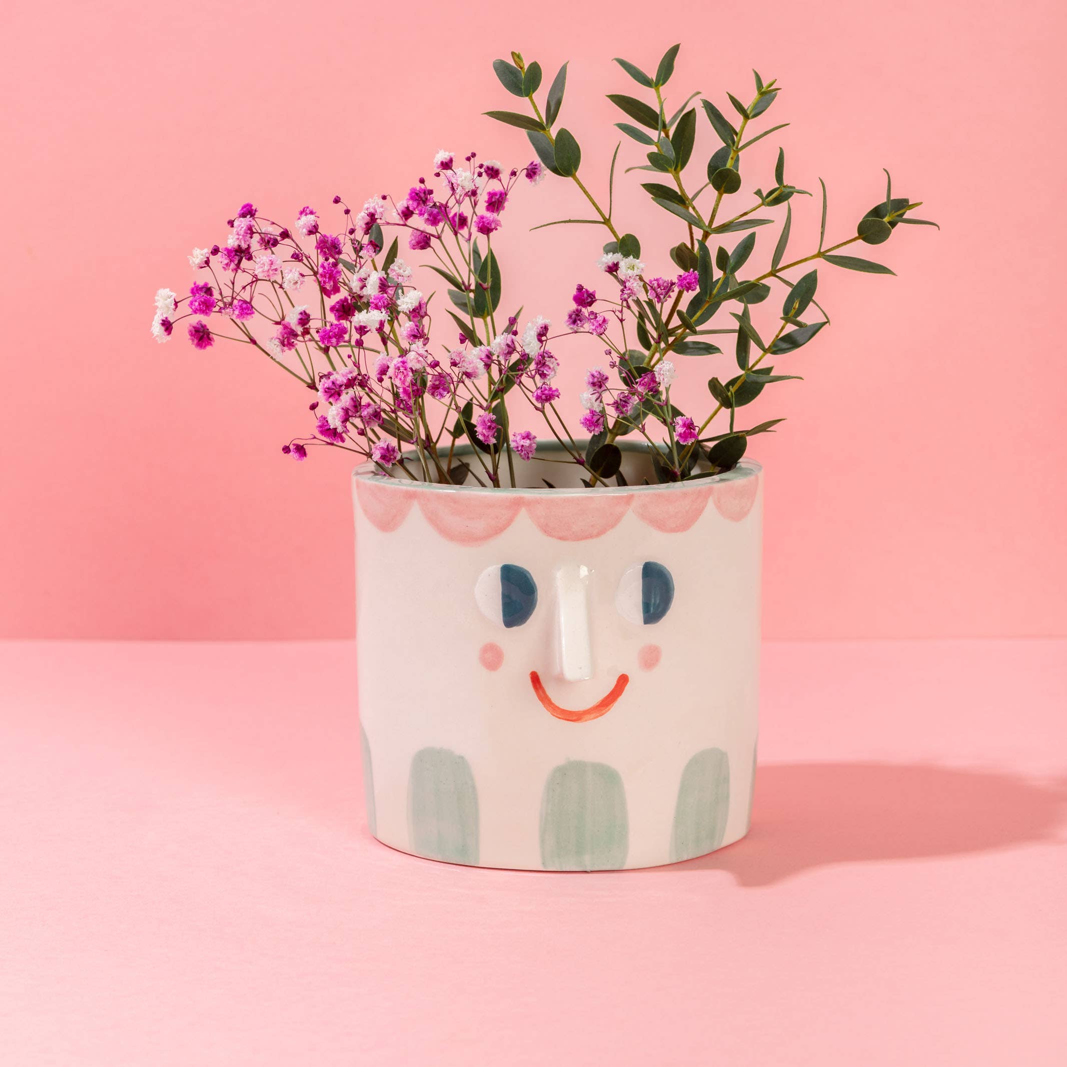 Pot en céramique Visage