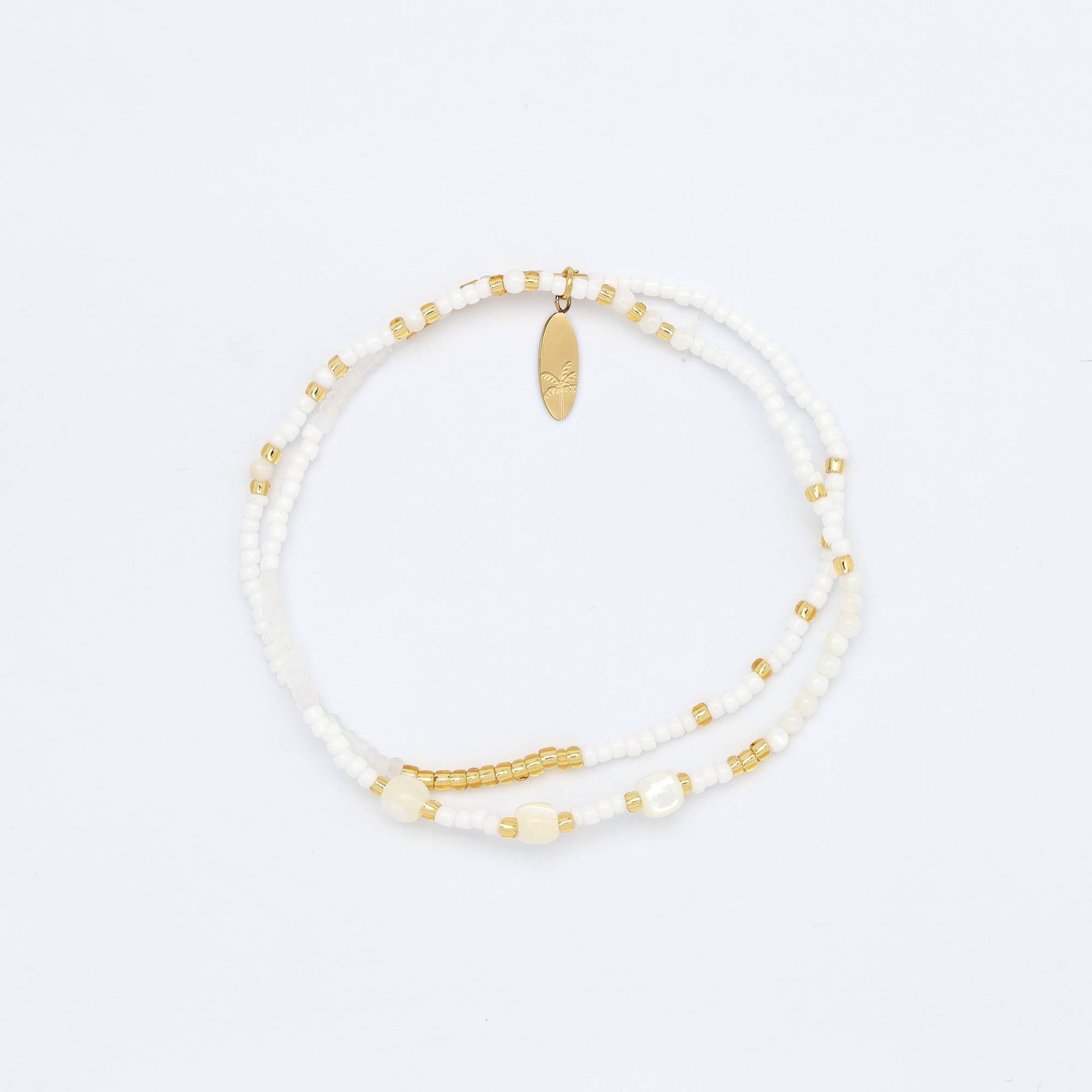 Collection de bracelets en perles colorées « Heure dorée »: Bright Pink