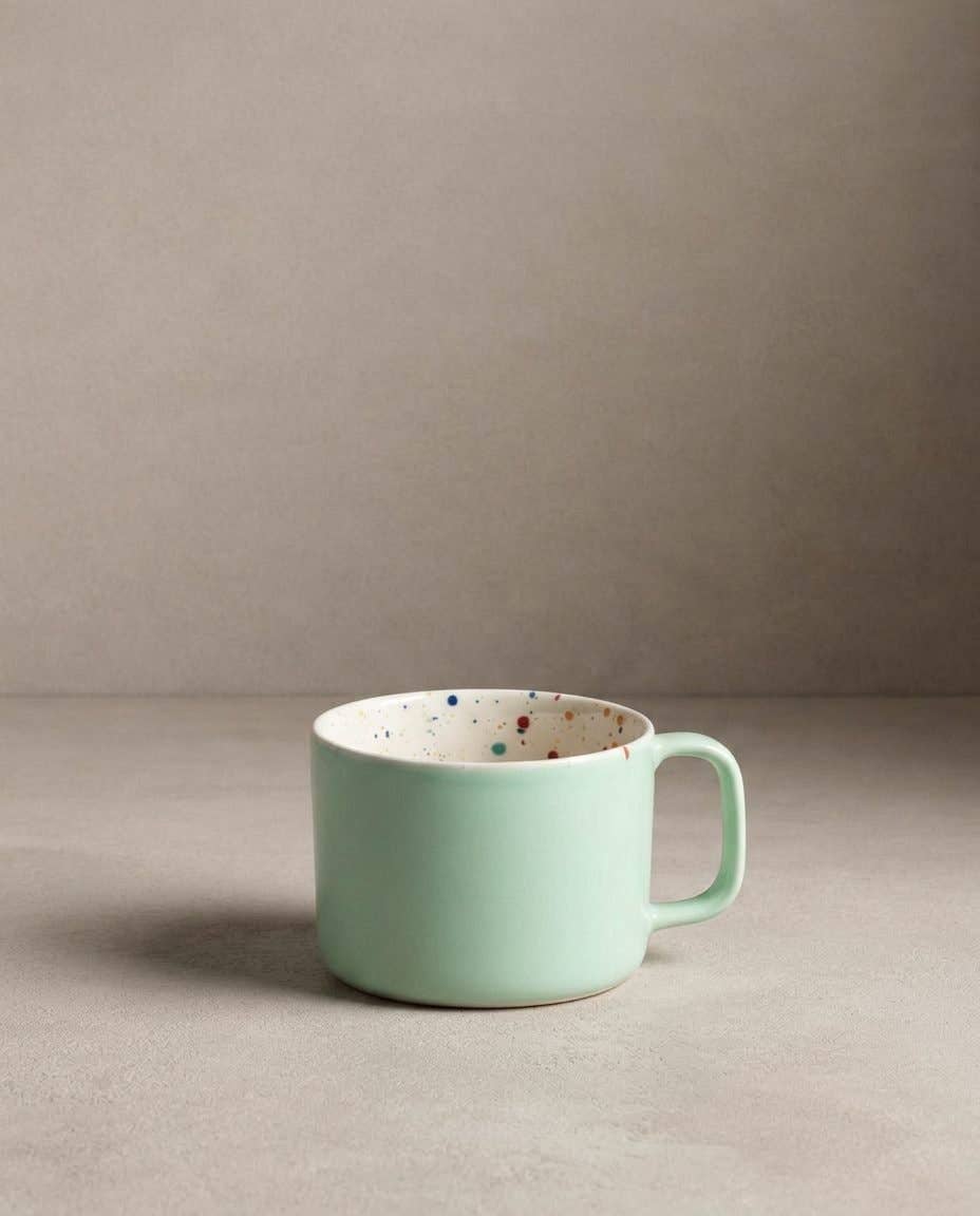 Ensemble Duo Tasses en Grès Breeze Party In/Out 450ml Vert
