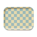 Plateau rectangulaire Lemon Seafoam à damier - 27 x 20 cm