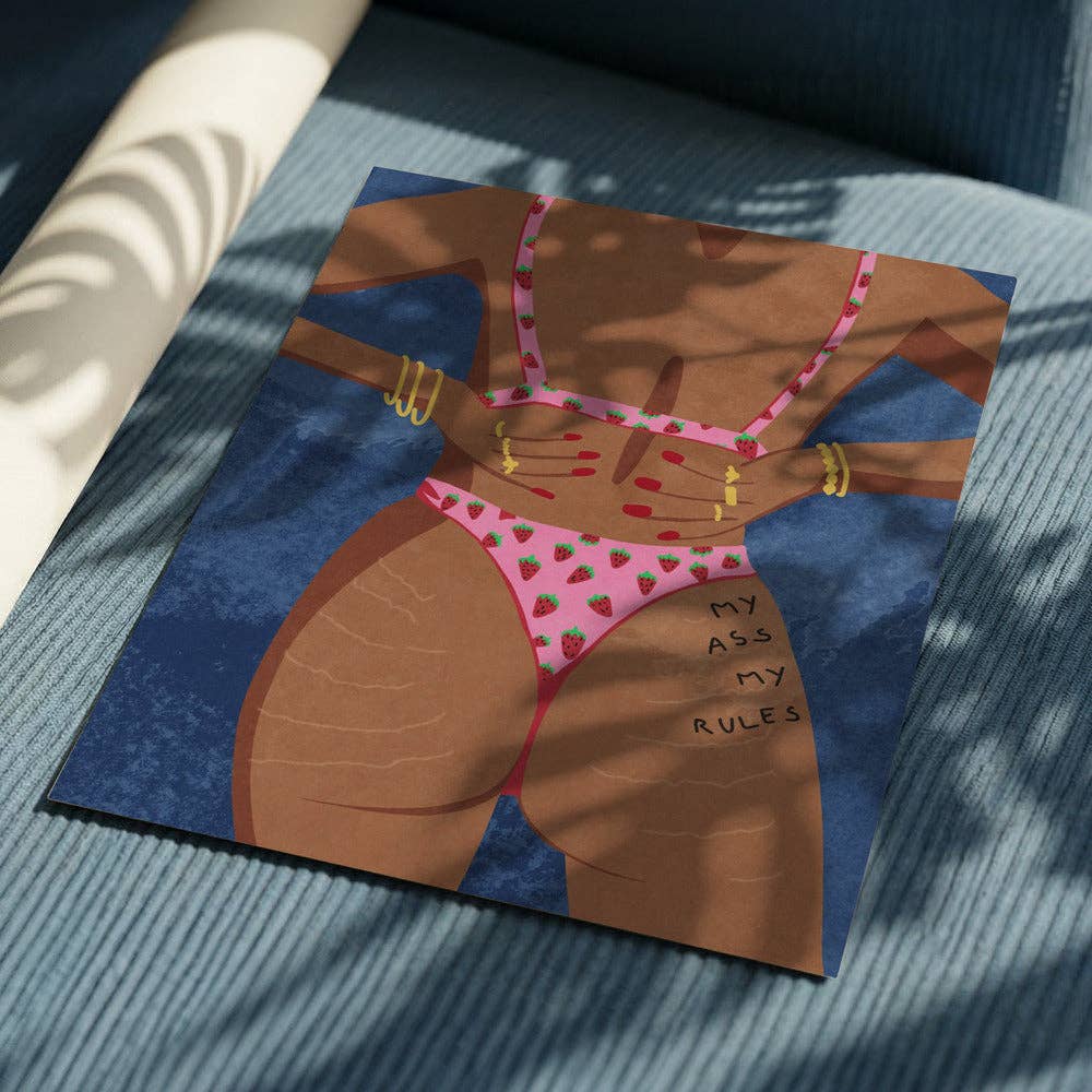 Affiche « Mon cul, mes règles » — Décor féministe pictural: Pas de cadre / 30x40 cm