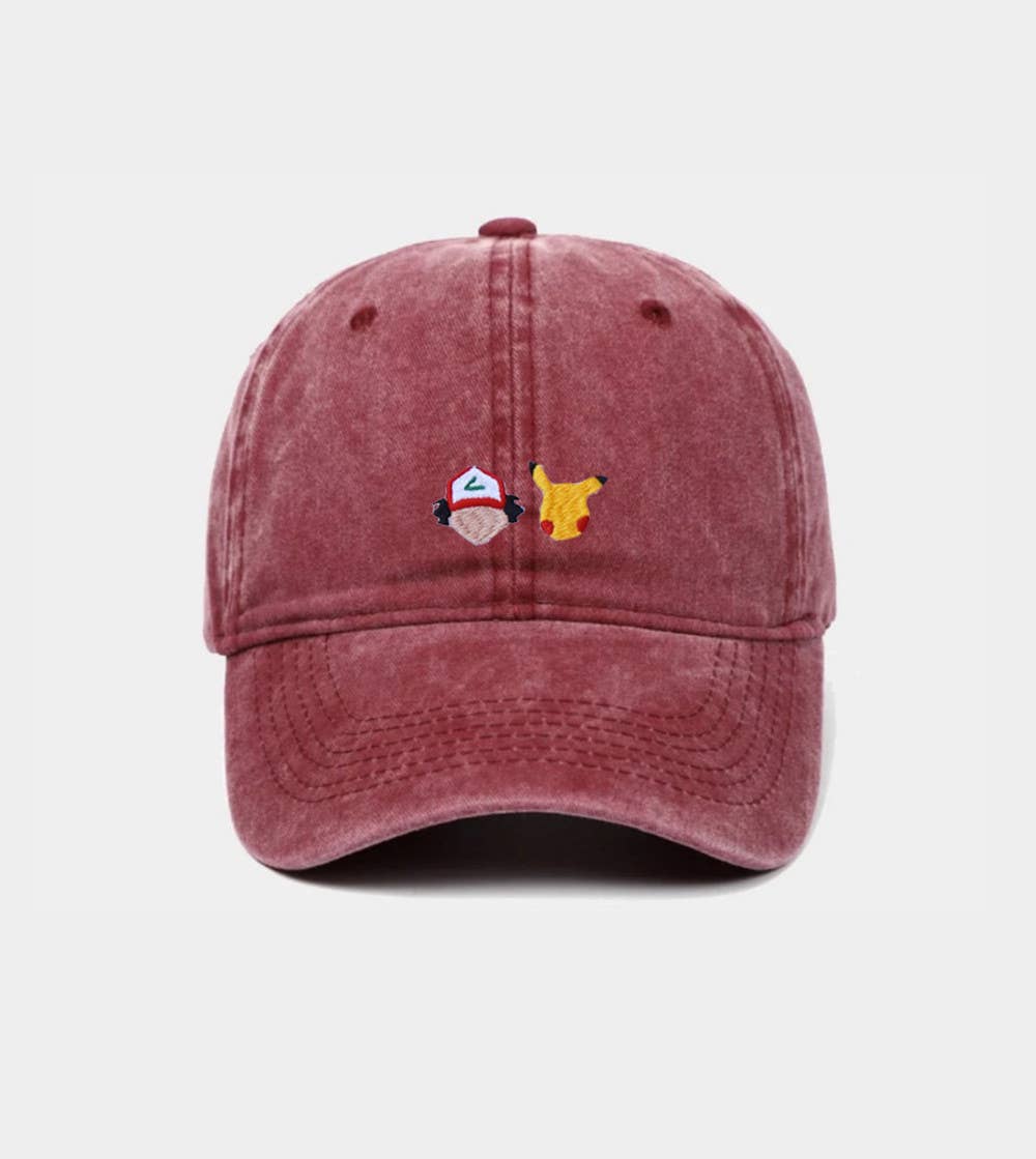 Casquette brodé - Sacha: Jaune vintage