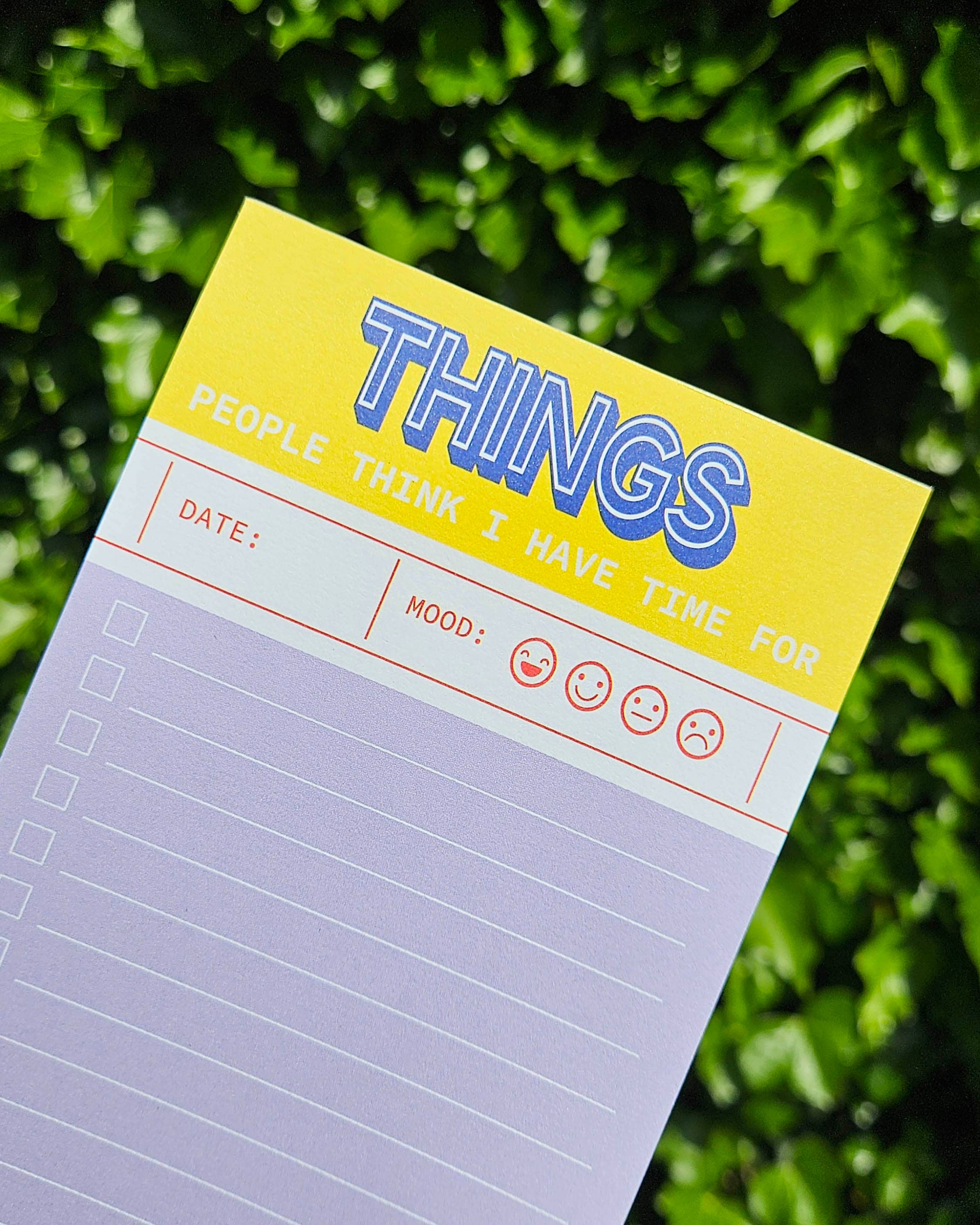 Bloc-notes « Things People Think I Have Time For » - liste de tâches
