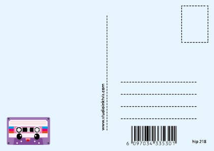 Carte d’anniversaire rétro VHS, disquette et cassette