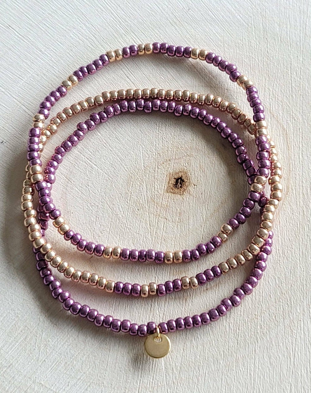 Set de bracelets Miyuki aubergine