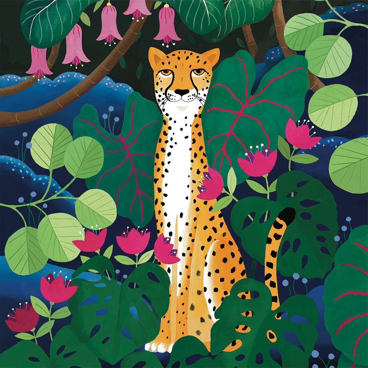 Serviette Guépard 25X25