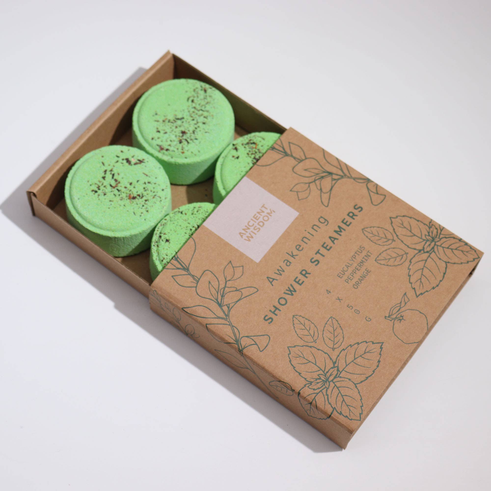 Coffret cadeau Zen de pastilles effervescentes pour la douche bien-être: Énergisant