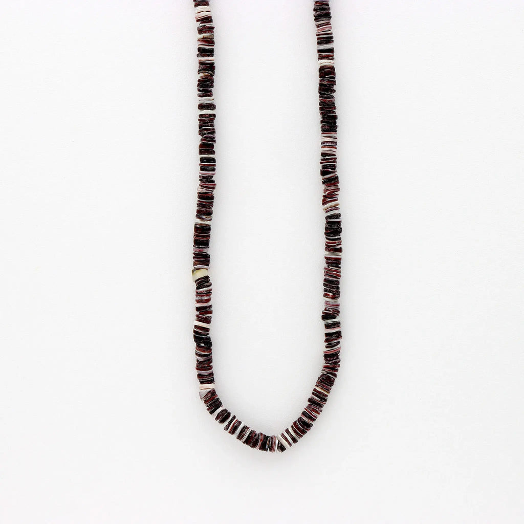 Collier perlé naturel Pakui, ras-de-cou surf pour hommes: Tons gris