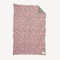 Serviette de plage à motifs galets rose et vert