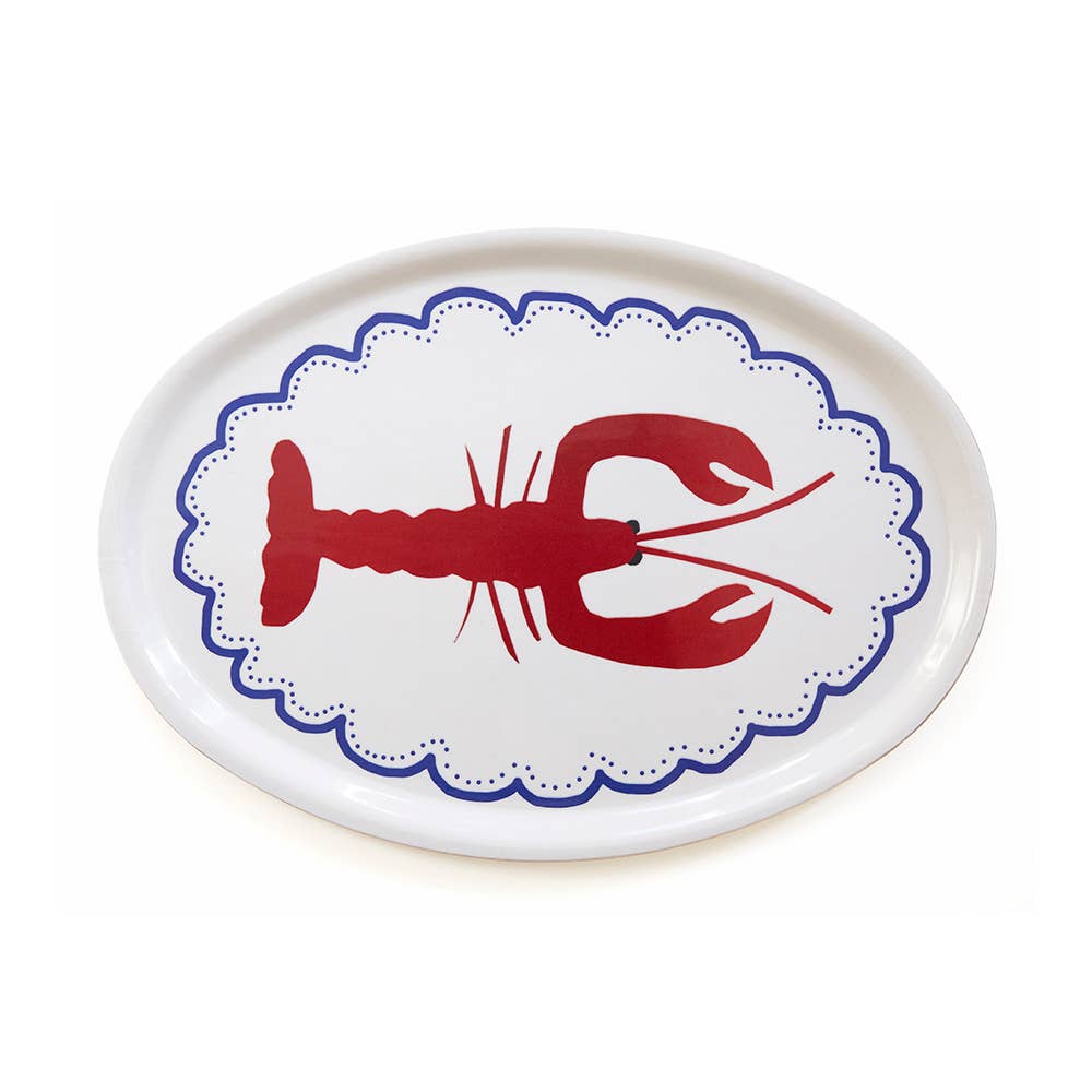 Plateau de service ovale homard - 31 x 22 cm