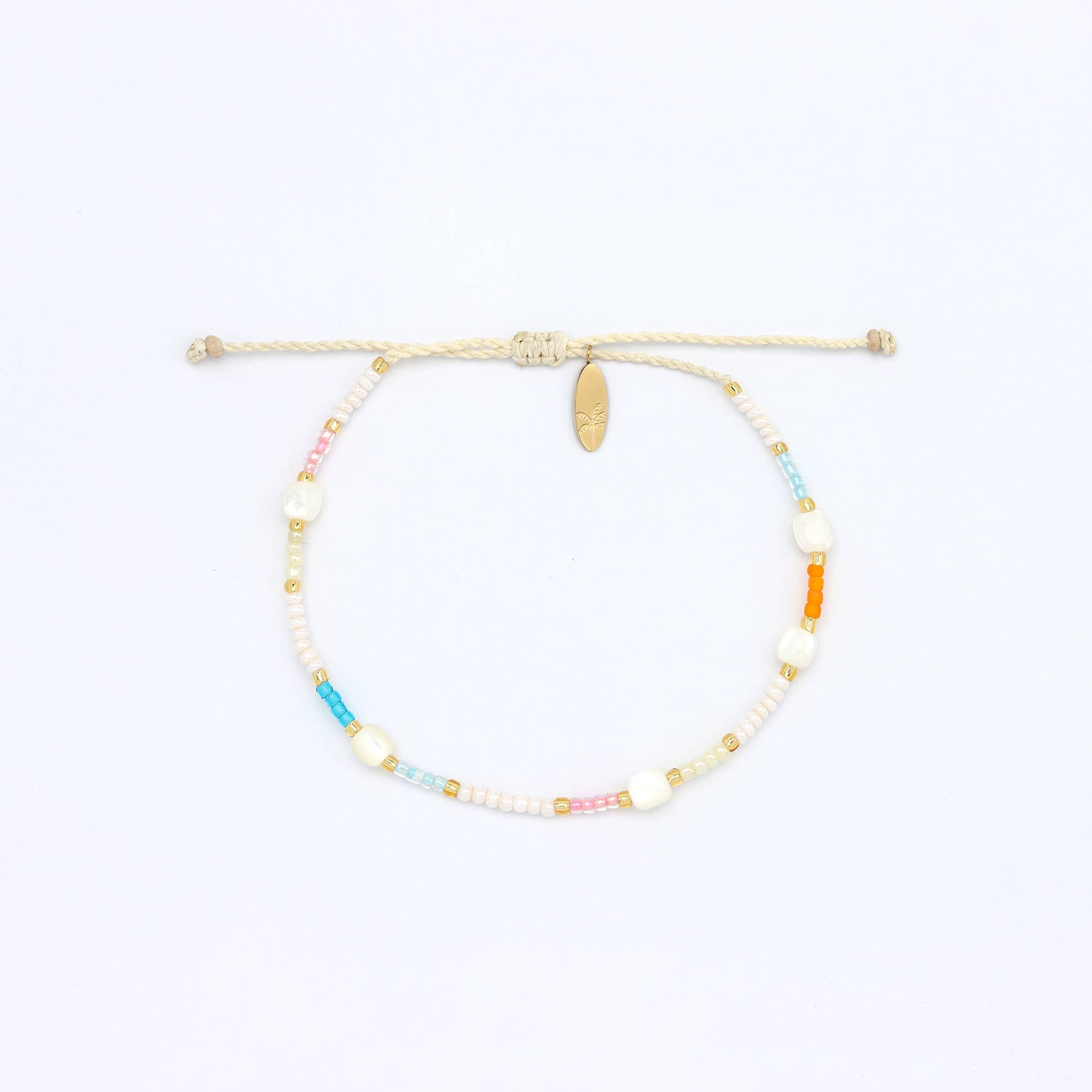Collection de bracelets en perles colorées « Heure dorée »: Bright Pink