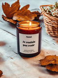 Bougie Parfumée - Je voulais pas venir (musc blanc)