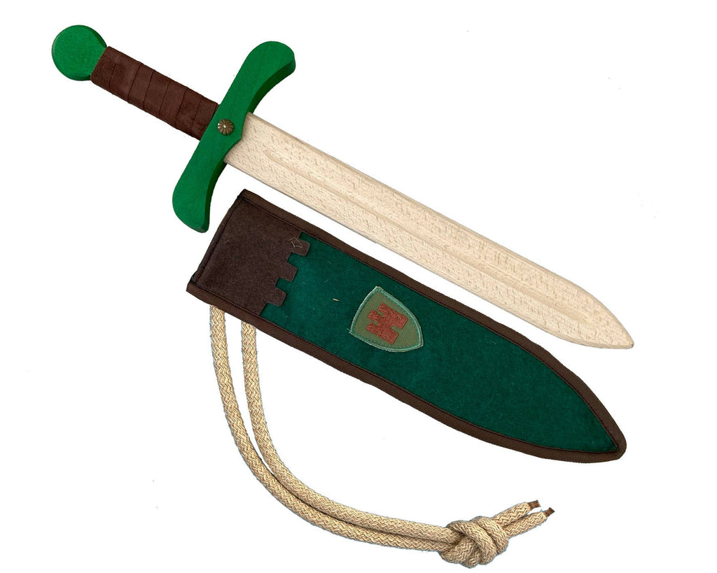 Épée KAMELOT S avec étui marron/vert - ST398F