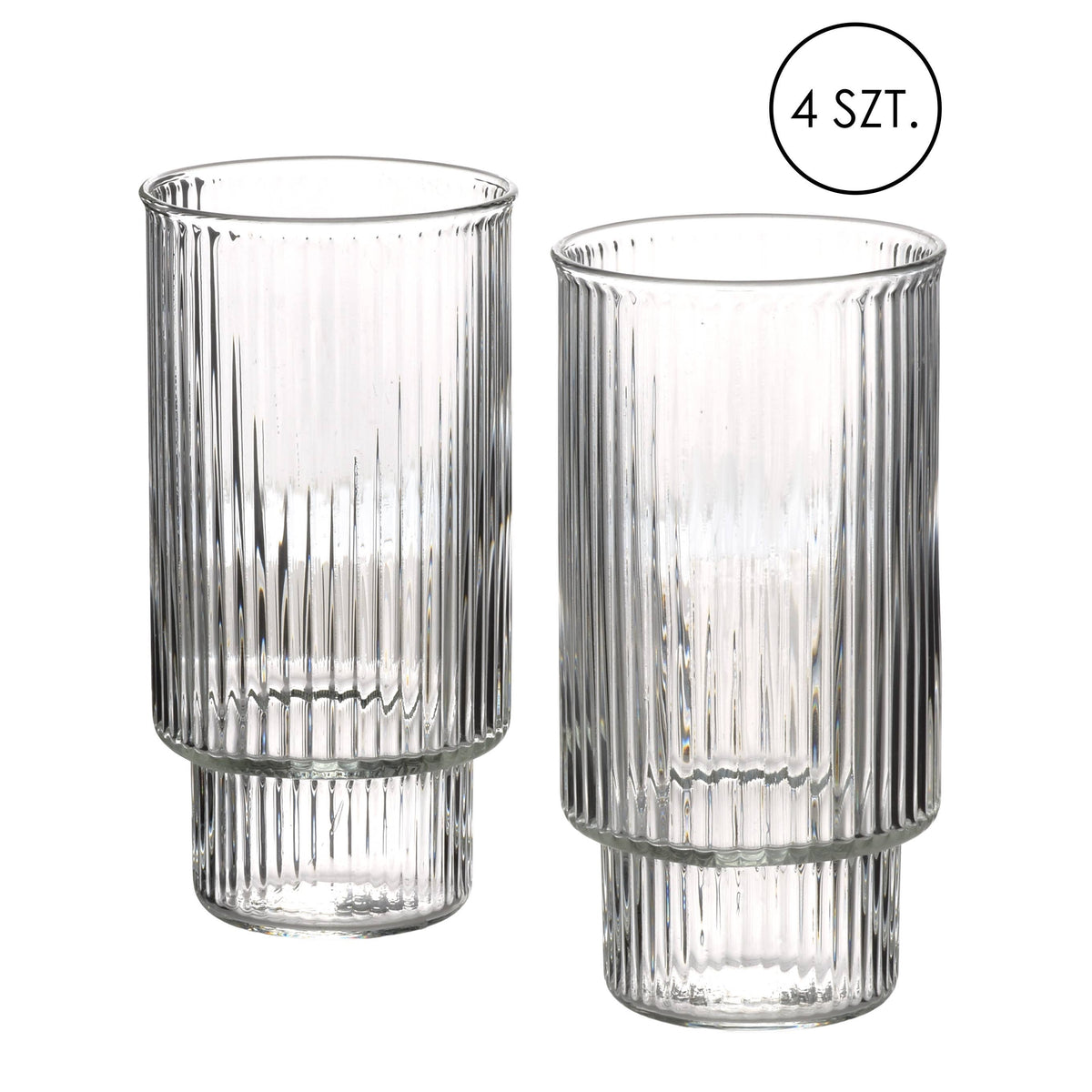 Ensemble de 4 verres ELLA transparent