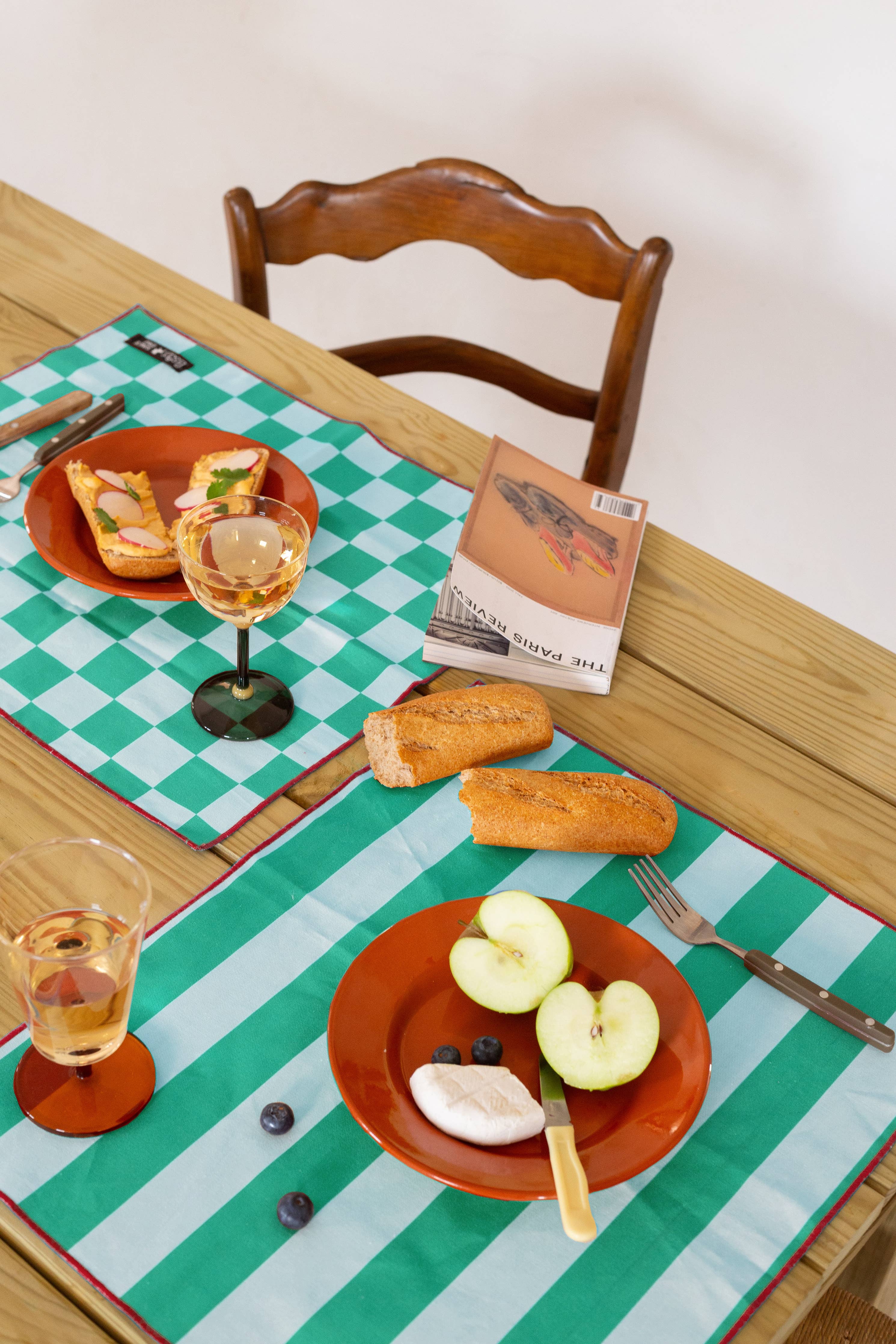 Lot de 2 sets de table Marshall verts