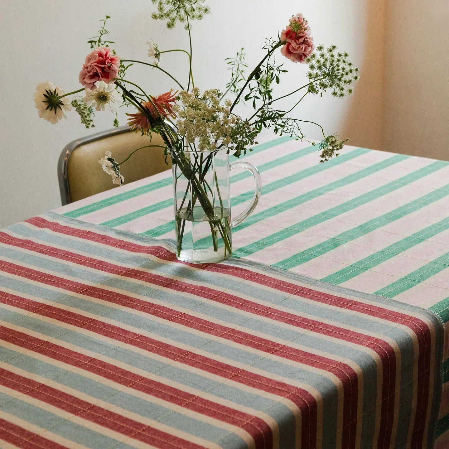 Nappe à double rayures - 160x260 cm