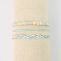 Ensemble de bracelets de plage Matei, trio de bracelets bleus réglables