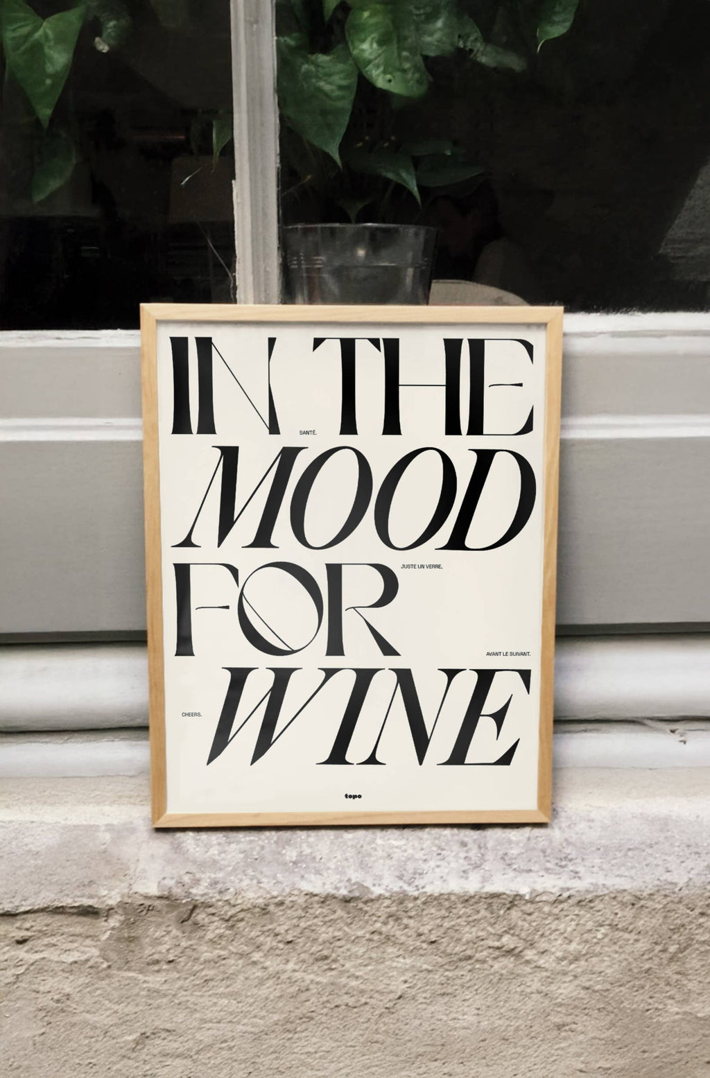 Affiche | In the mood for wine | Poster typographique: L - 30x40cm