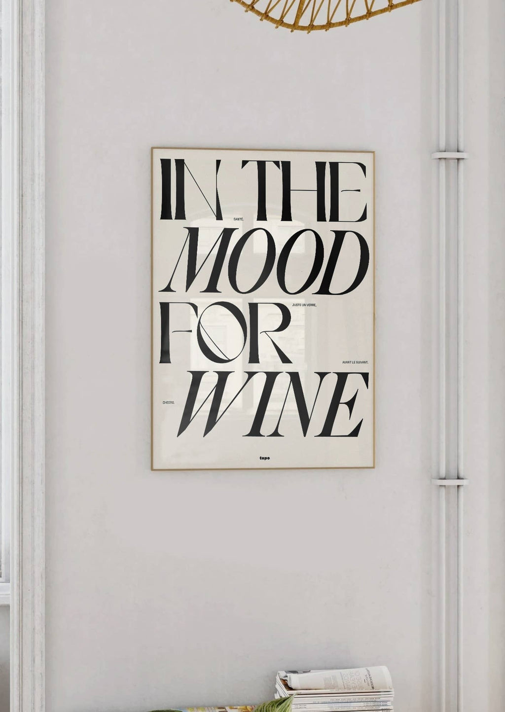 Affiche | In the mood for wine | Poster typographique: L - 30x40cm