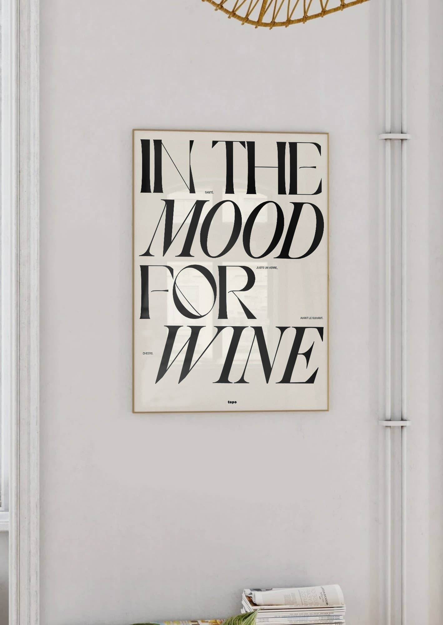 Affiche | In the mood for wine | Poster typographique: L - 30x40cm