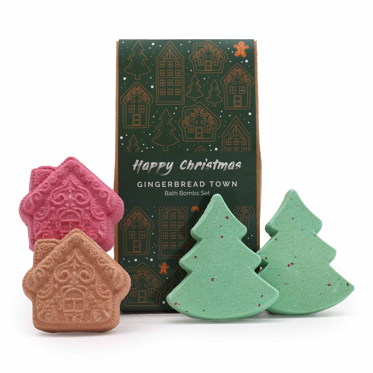 Coffret cadeau de bombes de bain Noël Gingerbread Town