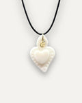 Pendentif en porcelaine Coeur blanc