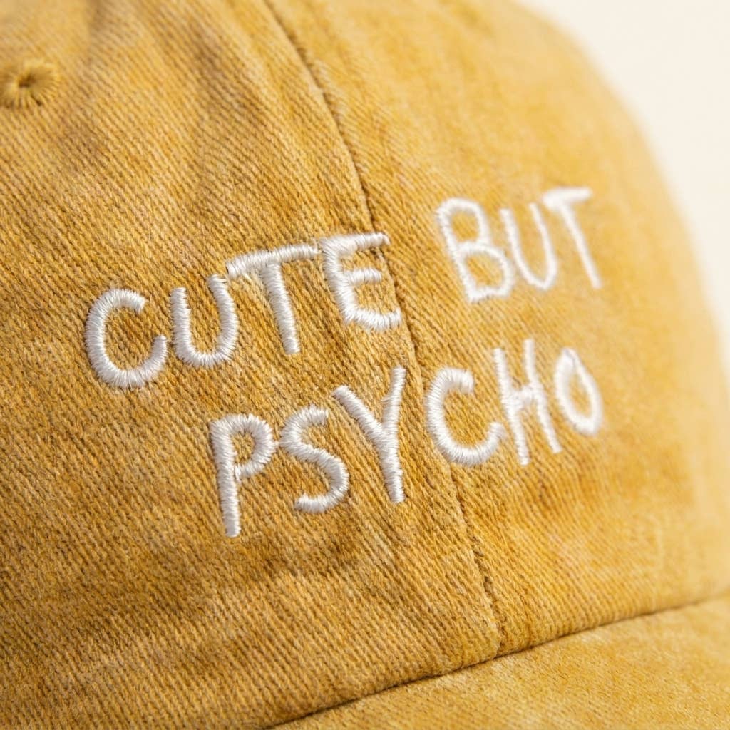 Casquette rose brodée « Mignonne mais psychopathe »: Green